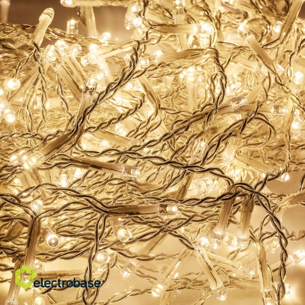Apgaismojums LED // Dekoratīvais svētku apgaismojums | Ziemassvētku apgaismojums // Kurtyna świetlna 5m  (330 led), kolor ciepły biały. IP 44 image 1