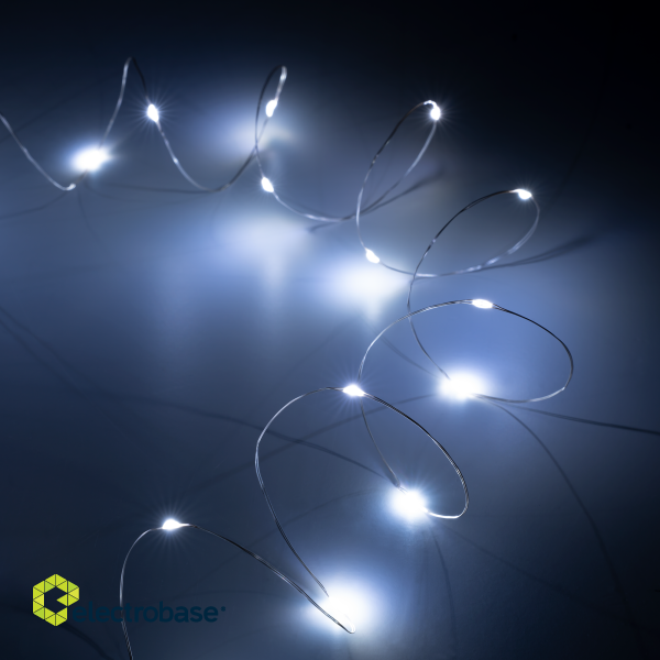LED valgustus // Decorative and Christmas Lighting // Lampki świateczne - 20mini LED- zimne białe image 1