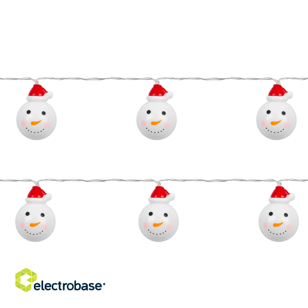 LED valgustus // Decorative and Christmas Lighting // Lampki choinkowe wewnętrzne Rebel  na baterie - bałwanki image 2