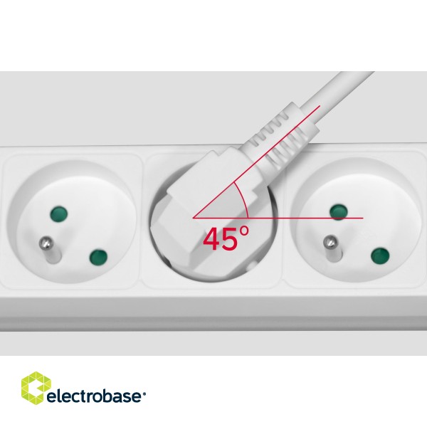 Electric Materials // Power strips, splitters, and UK/US adapters // Przedłużacz sieciowy Rebel  3 gniazda + 2 gniazda USB, z wyłącznikiem - 3m paveikslėlis 7