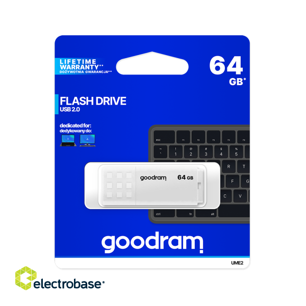 Внешние устройства хранения данных // USB Flash Памяти // Pendrive Goodram USB 2.0 64GB biały фото 1