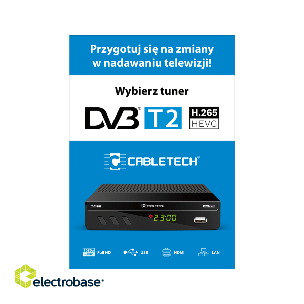 TV and Home Cinema // Media, DVD Players, Receivers // Plakat Cabletech Tuner DVB-T2
