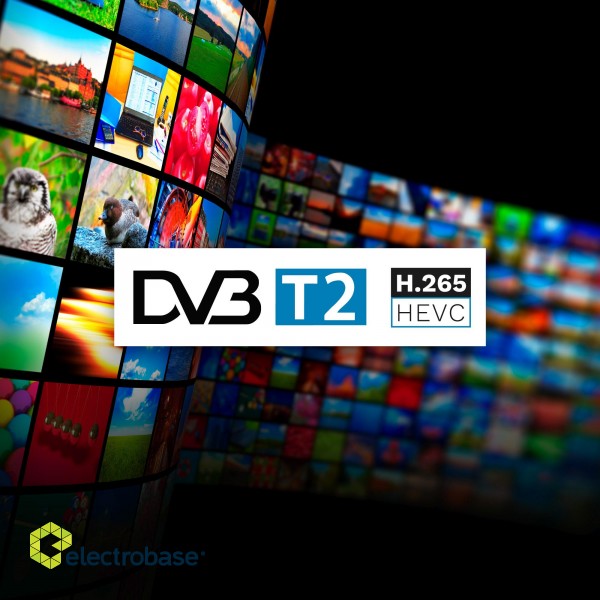 Televīzijas tehnika // Multivides , DVD atskaņotāji, Uztvērēji // Tuner DVB-T2  H.265 HEVC Cabletech image 7