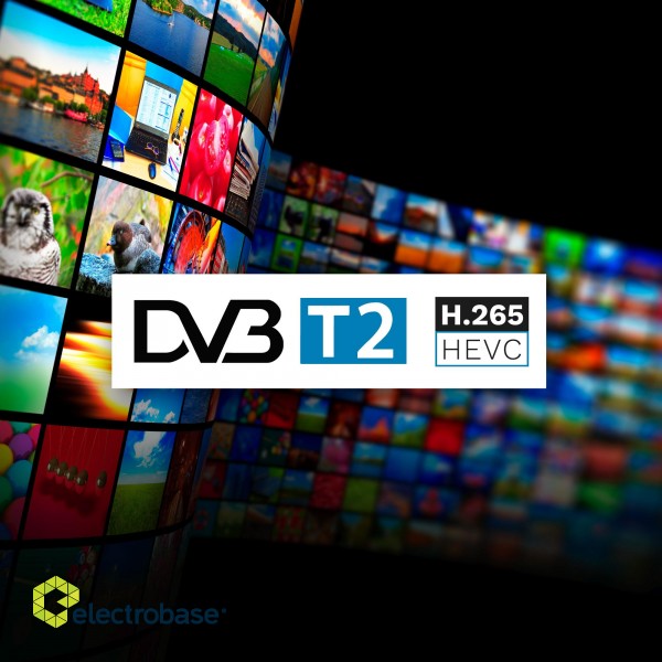 Televīzijas tehnika // Multivides , DVD atskaņotāji, Uztvērēji // Tuner DVB-T2  H.265 HEVC Kruger&amp;Matz image 7