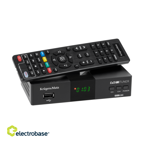 TV and Home Cinema // Media, DVD Players, Receivers // Tuner DVB-T2  H.265 HEVC Kruger&amp;Matz image 1