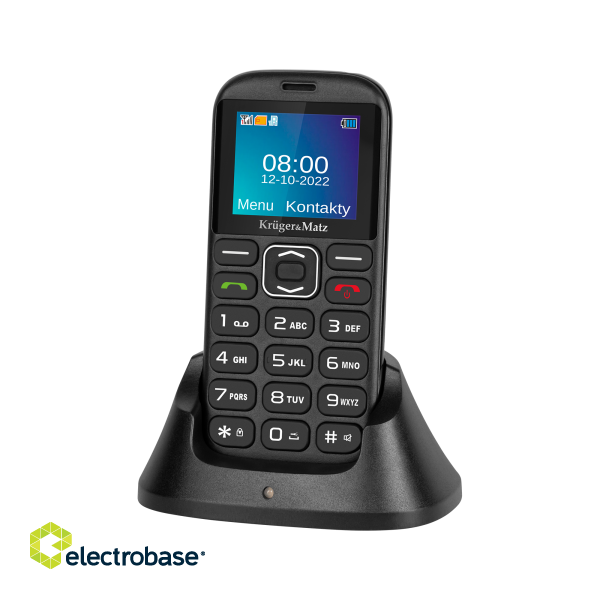 Telefoni un aksesuāri // Viedtālruņi // Telefon GSM dla seniora Kruger&amp;Matz Simple 921 image 1