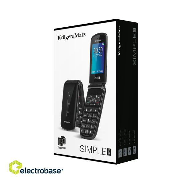 Puhelimet ja tarvikkeet // Älypuhelimet // Telefon GSM dla seniora Kruger&amp;Matz Simple 929 image 7