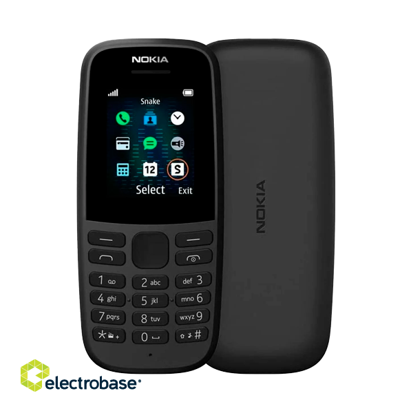 Telefoni un aksesuāri // Viedtālruņi // Telefon GSM Nokia 105 czarny