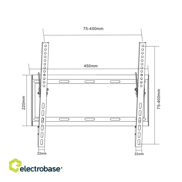 TV and Home Cinema // Mounts And Stands // Uchwyt naścienny uniwersalny do LED TV (26-55&quot;) LP34-44T regulacja w pionie image 4