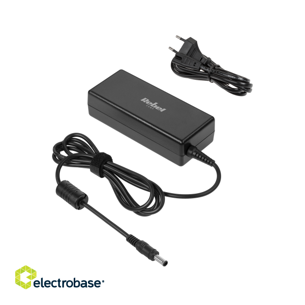 Primary batteries, rechargable batteries and power supply // Power supply unit / charger for laptop, tablet // Zasilacz Rebel do laptopa SAMSUNG 90 W / 19 V / 4,74 A / 5,5x3 mm image 1