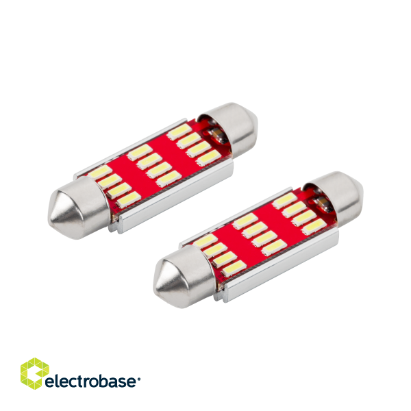 Car and Motorcycle Products, Audio, Navigation, CB Radio // Car Electronics Components : Installation Cables : Fuses : Connectors // Żarówka samochodowa Led SV8.5 (Canbus) T11x41, 12V фото 2