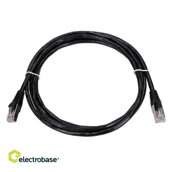 OEM Foiled Patch Cable FTP Cat5e 2m black CAT5E2-FTP