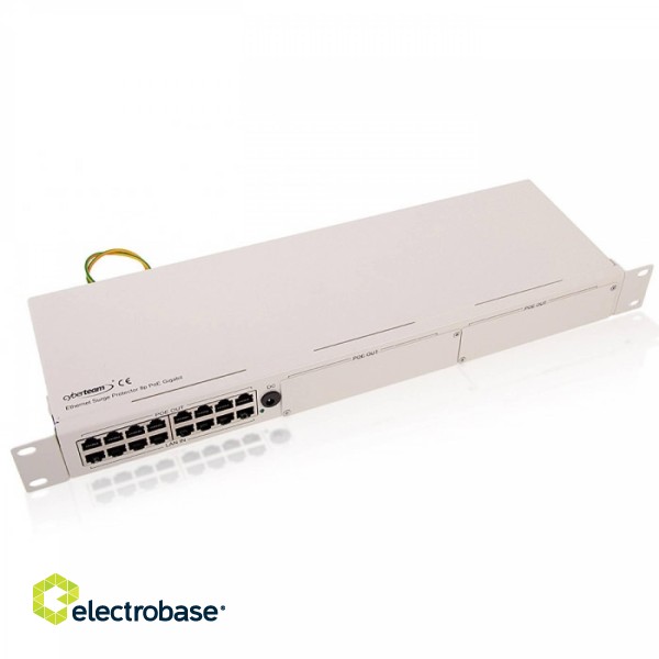Cyberteam Ethernet pārsprieguma aizsargs 8P PoE 1U Gigabit SPG-8P-1U