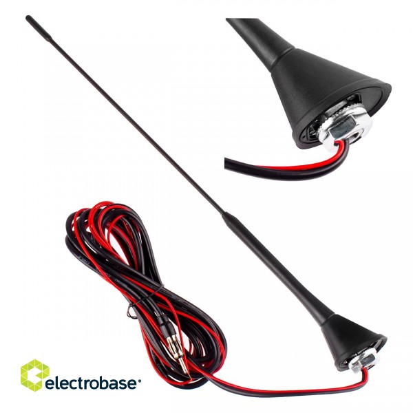 Car and Motorcycle Products, Audio, Navigation, CB Radio // Car Radio and TV antennas and accessories // Antena samochodowa 40 cm ze wzmacniaczem ant08 amio-01511