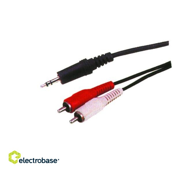 Кабель коаксиальный // Соединительные кабели HDMI, DVI, AUDIO и аксессуары // KPO2747-1,5 Kabel jack 3,5 - 2 x rca 1,5m