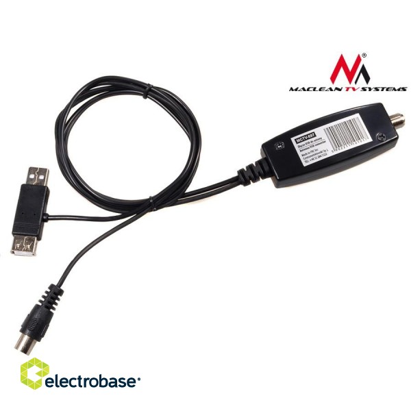 Johdot // Koaksiaalikaapelit // Adapter złącze USB do anteny DVB-T Maclean, 5V, MCTV-697 image 3