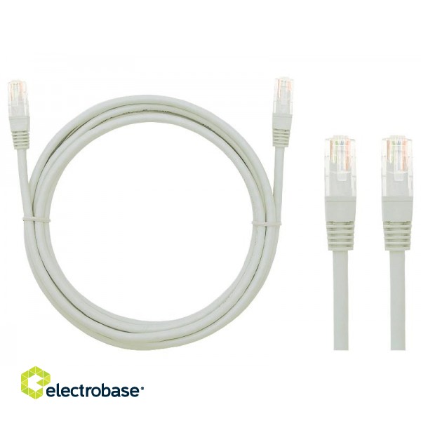 LAN datortīkli // Savienotājvadi (patch cords) Datortīkliem | LAN komutācijas kabeļi // 2424# Przyłącze patchcord utp  2,0m szary