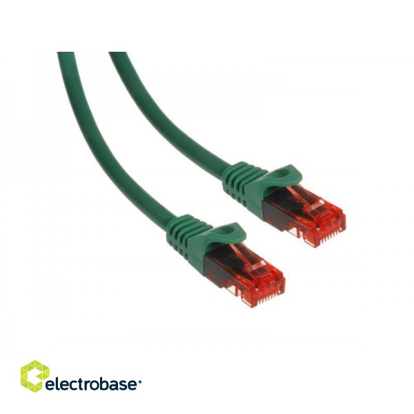 LAN datortīkli // Savienotājvadi (patch cords) Datortīkliem | LAN komutācijas kabeļi // MCTV-300 G 47261 Przewód kabel patchcord UTP cat6 wtyk-wtyk 0,5m zielony image 1