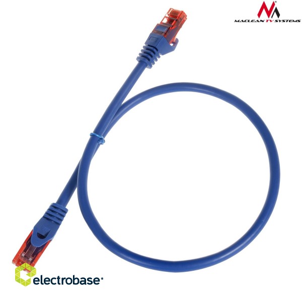 LAN tinklai // Komutaciniai - jungiamieji laidai // MCTV-300 N 47255 Przewód kabel patchcord UTP cat6 wtyk-wtyk 0,5m niebieski paveikslėlis 2