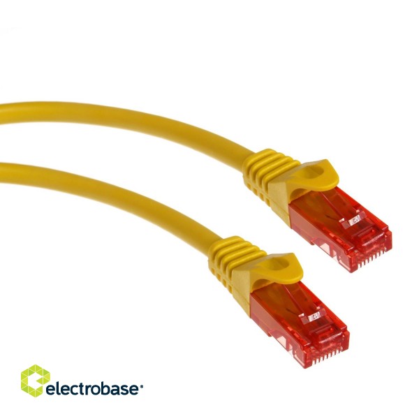 LAN datortīkli // Savienotājvadi (patch cords) Datortīkliem | LAN komutācijas kabeļi // MCTV-302 Y 47274 Przewód kabel patchcord UTP cat6 wtyk-wtyk 2m żółty image 1