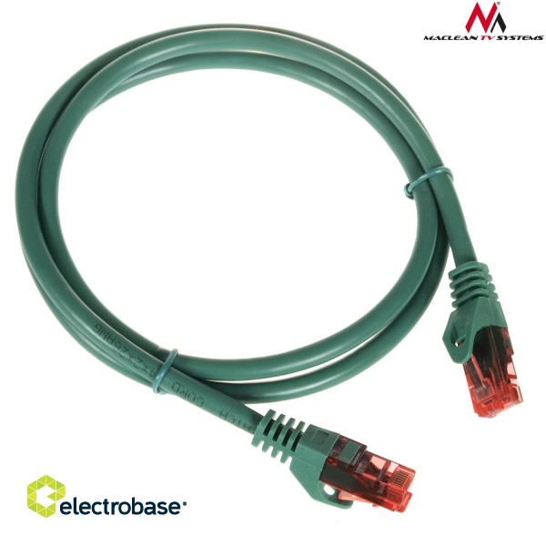 LAN Data Network // Network patch cords // MCTV-301 G 47268 Przewód kabel patchcord UTP cat6 wtyk-wtyk 1m zielony image 2