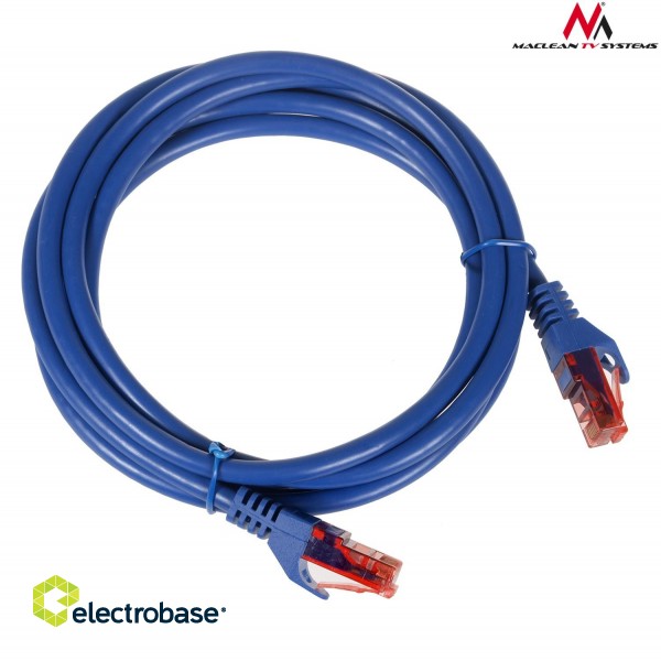 Структурированные кабельные системы // Коммутационный кабель Патч-корд для ЛВС // MCTV-303 N 47276 Przewód kabel patchcord UTP cat6 wtyk-wtyk 3m niebieski фото 2