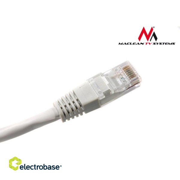 LAN tinklai // Komutaciniai - jungiamieji laidai // MCTV-658 Przewód, kabel patchcord UTP cat6 wtyk-wtyk 20 m szary paveikslėlis 6