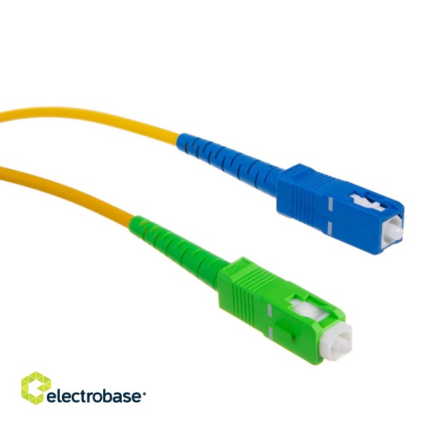 LAN Data Network // Network patch cords // Patchcord światłowód kabel Maclean, SC/APC-SC/UPC SM 9/125 LSZH, jednomodowy, długość 3m, simplex, G657A2, MCTV-402 image 3