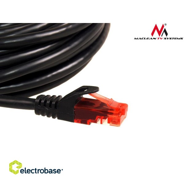 Структурированные кабельные системы // Коммутационный кабель Патч-корд для ЛВС // Przewód, kabel, patchcord, UTP Maclean, wtyk-wtyk, Cat6, 1m, czarny, MCTV-740 фото 3