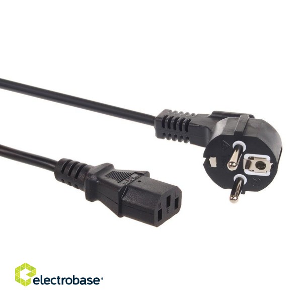 Datortehnikas komponentes un aksesuāri // Datora/USB/LAN kabeļi // Kabel zasilający Maclean, 3 pin, IEC C13, wtyk EU, 1.5m, MCTV-691 image 1