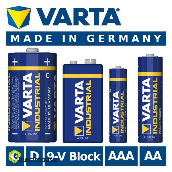 Батарейки и аккумуляторы // AA, AAA и другие размеры // 1x Bateria R-03 LR03 AAA alkaliczna Varta Industrial 4003 фото 5