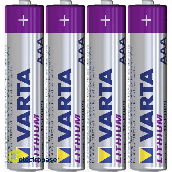 Baterijas, akumulatori, barošanas bloki un adapteri // Baterijas un lādētāji uz pasūtījumu // 1x Bateria R-03 LR3 AAA 1,5V Lithium Varta
