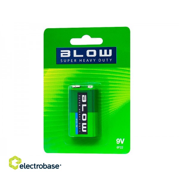 Baterijas, akumulatori, barošanas bloki un adapteri // Baterijas un lādētāji uz pasūtījumu // 82-510# Bateria  blow super heavy duty 9v 6lr61 blister