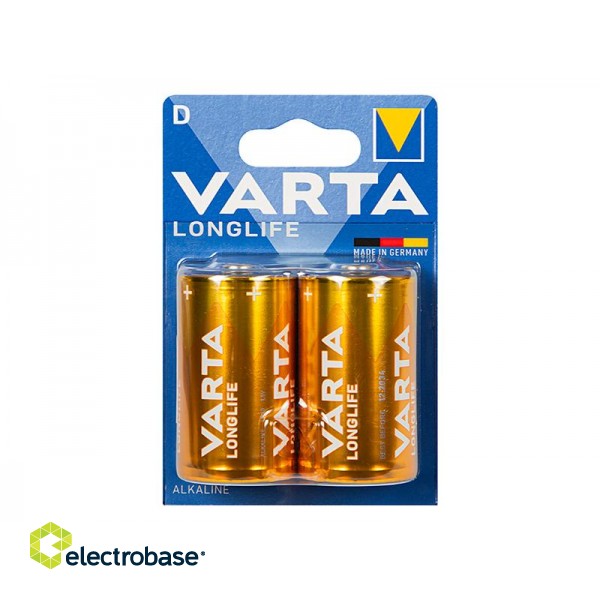 Primary batteries, rechargable batteries and power supply // Batteries AA, AAA and other sizes, chargers for ordering // 82-649# Bateria alkaliczna d 1.5 lr20 varta longlife