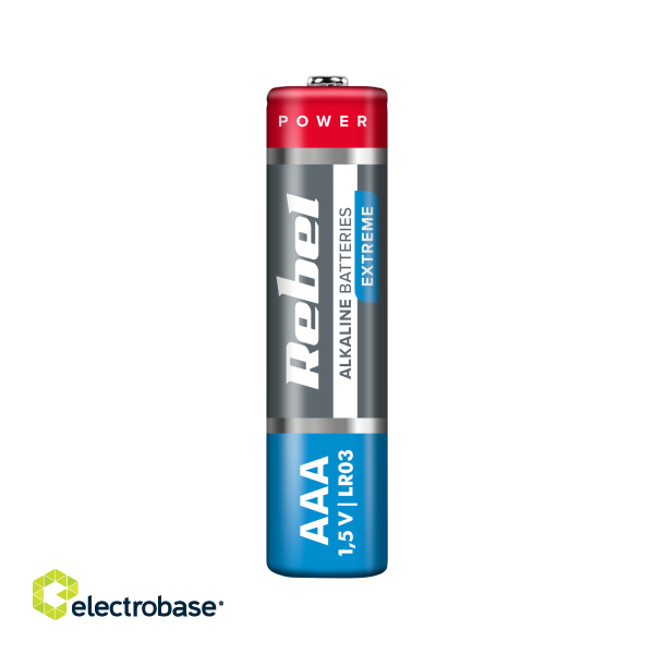 Baterijas, akumulatori, barošanas bloki un adapteri // Baterijas un lādētāji uz pasūtījumu // Baterie alkaliczne REBEL EXTREME LR03 4szt./bl. image 2