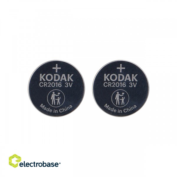 Akumuliatoriai ir baterijos // AA, AAA ir kiti dydžiai // Baterie Kodak Max lithium CR2016, 2 szt.