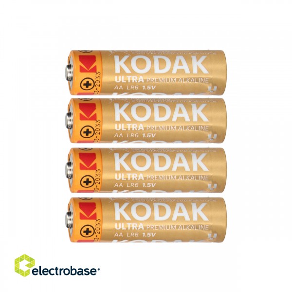 Baterijas, akumulatori, barošanas bloki un adapteri // Baterijas un lādētāji uz pasūtījumu // Baterie Kodak ULTRA Premium Alkaline AA LR6, 4 szt.