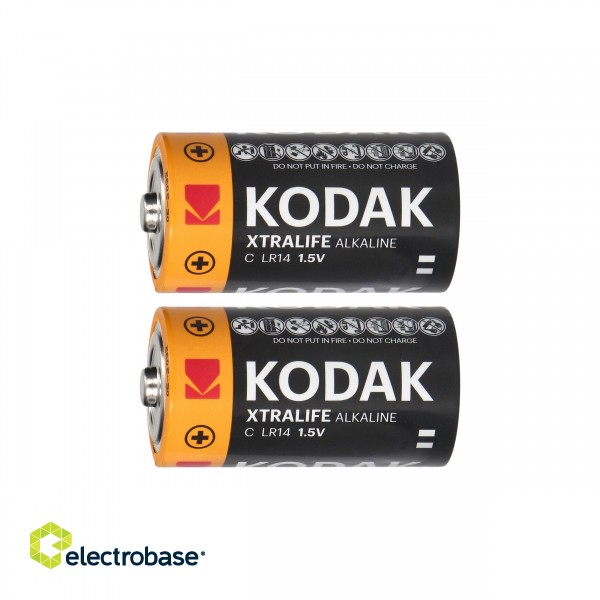 Baterijas, akumulatori, barošanas bloki un adapteri // Baterijas un lādētāji uz pasūtījumu // Baterie Kodak XTRALIFE Alkaline KC-2 LR14, 2 szt.
