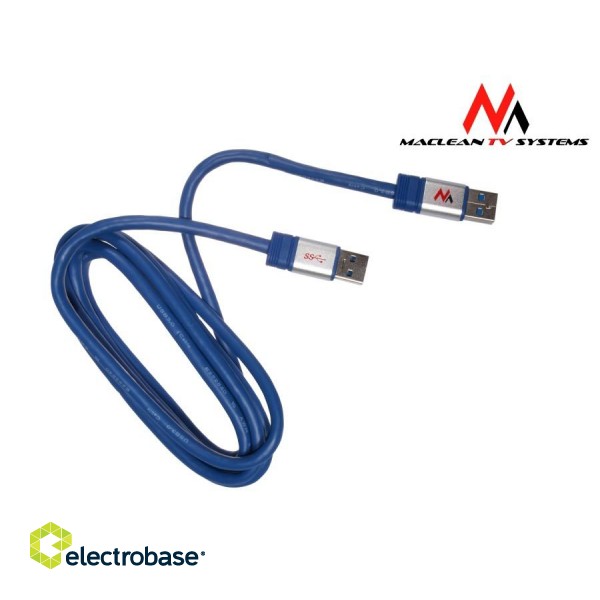 Datortehnikas komponentes un aksesuāri // Datora/USB/LAN kabeļi // Kabel USB 3.0 AM - AM 1.8m MCTV-606  image 2