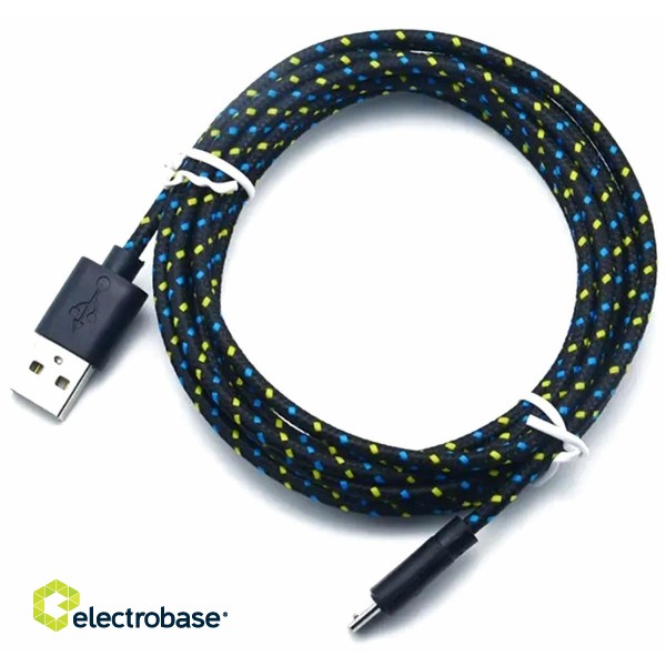 Datortehnikas komponentes un aksesuāri // Datora/USB/LAN kabeļi // KK21E Kabel micro usb-usb 3m oplot image 1