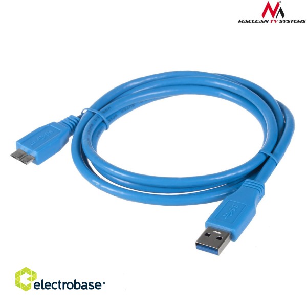Datortehnikas komponentes un aksesuāri // Datora/USB/LAN kabeļi // MCTV-587 46437 Przewód kabel USB 3.0 AM-microBM wtyk-wtyk 1,5m  image 2