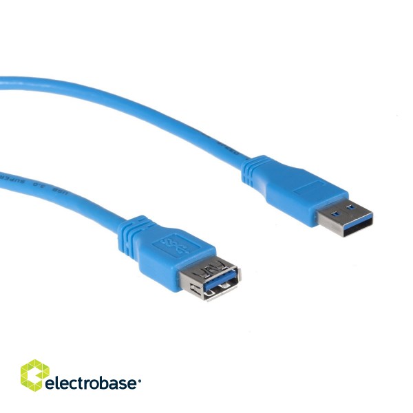 Datortehnikas komponentes un aksesuāri // Datora/USB/LAN kabeļi // Przewód kabel USB 3.0 Maclean, AM-AF, wtyk-gniazdo, 3m, MCTV-585 image 1