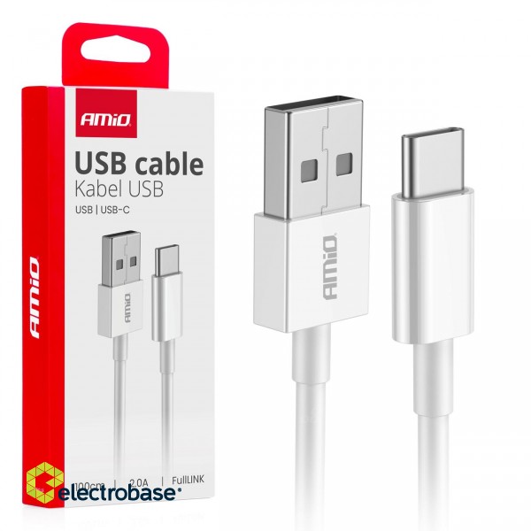 Tahvelarvutid ja tarvikud // USB kaablid // Kabel do ładowania usb-a - usb-c 2a 100cm fulllink amio-03893