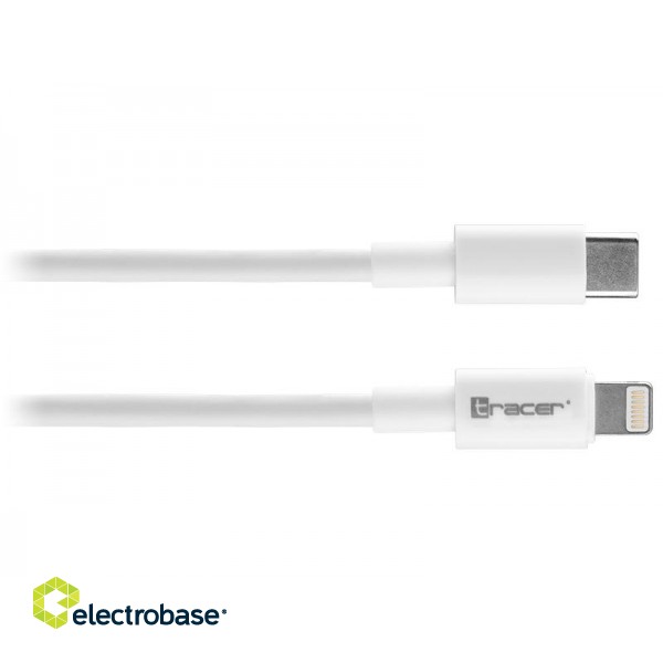 Planšetdatori un aksesuāri // USB Kabeļi // Kabel TRACER USB Type-C - Lightning M/M 1,0m image 1
