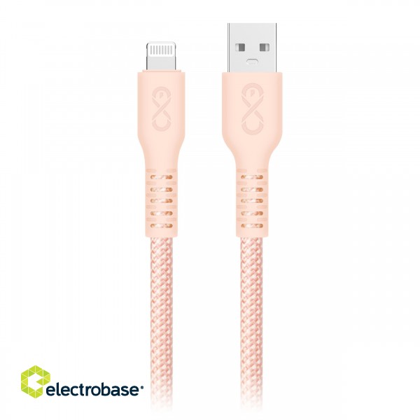 Planšetdatori un aksesuāri // USB Kabeļi // Kabel USB-A - Lightning eXc IMMORTAL, 2m, 30W, szybkie ładowanie, kolor mix