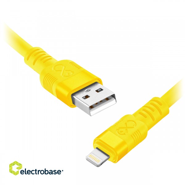 Planšetdatori un aksesuāri // USB Kabeļi // Kabel USB-A - Lightning eXc WHIPPY Pro, 0.9M, 29W, szybkie ładowanie, kolor mix neonowy