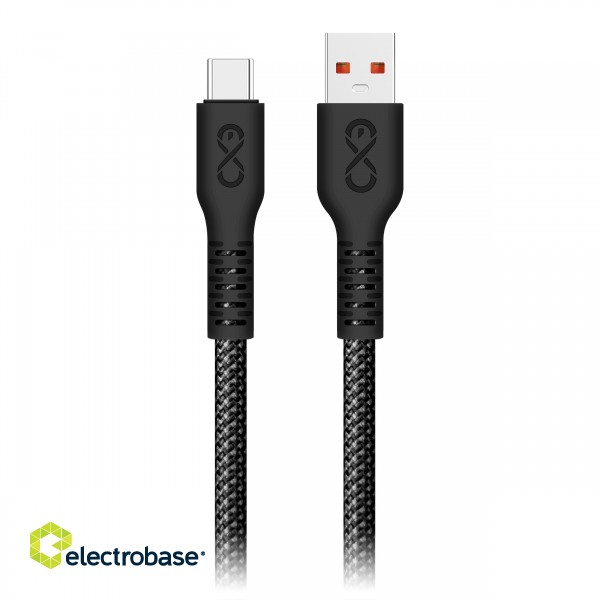 Planšetdatori un aksesuāri // USB Kabeļi // Kabel USB-A - USB-C eXc IMMORTAL, 0.9m, 30W, szybkie ładowanie, kolor mix