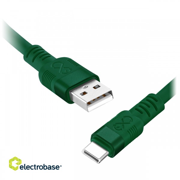 Planšetdatori un aksesuāri // USB Kabeļi // Kabel USB-A - USB-C eXc WHIPPY Pro, 0.9M,60W, szybkie ładowanie, kolor mix ciemny