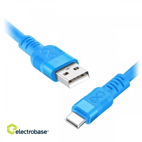 Tahvelarvutid ja tarvikud // USB kaablid // Kabel USB-A - USB-C eXc WHIPPY Pro, 0.9M, 60W, szybkie ładowanie, kolor mix pastelowy