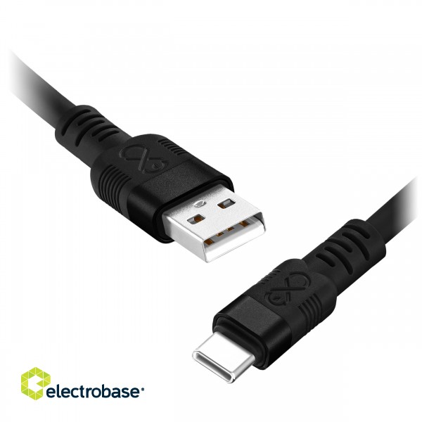 Planšetdatori un aksesuāri // USB Kabeļi // Kabel USB-A - USB-C eXc WHIPPY Pro, 2M, 60W, szybkie ładowanie, kolor mix ciemny